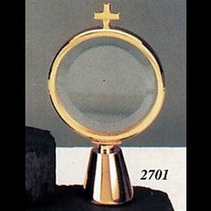 Chapel Monstrance, 5 7/8" (15 cm) Ht., 3 3/8" (8.5 cm) Diam.