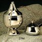 Nickelplated Censer and Boat, 9" (23 cm) Ht.