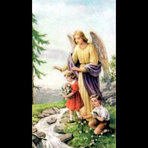 Pictures "Guardian Angel And Children" Image 2" x 4" / 100un