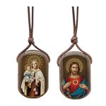 Scapulaire En Bois Avec Cordon De 13"