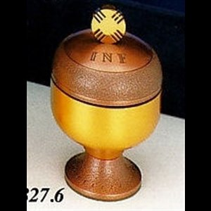 Bronzeplated and Goldplated Oil Stock "INF'' 4 3/8" (11cm) H
