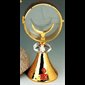 Lunule sur pied 8.25" (21 cm) Ht., Vitre 4 1/3" (11 cm) Dia.
