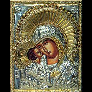 Icon Virgin and Child, 4" (10 cm)