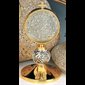Lunule sur pied 6 7/8" (17,5 cm) Ht., 3 3/8" (8,5cm) Diam.