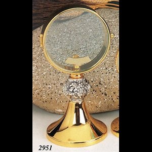 Chapel Monstrance, 7 7/8" (20 cm) Ht., 4 3/8" (11 cm) Diam.