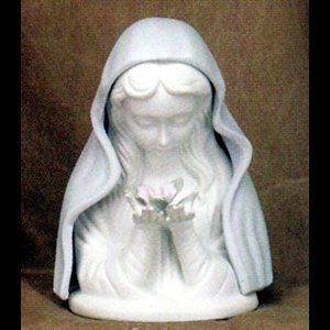 Electric Night Light Porcelain Virgin Mary, 7" (18 cm)