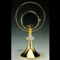 Monstrance, 13.25" (33.5 cm) Ht., Vitre 4 1/3" (11 cm) Diam.