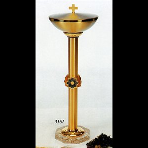 Baptismal Fonts, 44" (112 cm) Ht., 15.75" (40 cm) Diam.