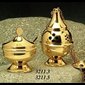 Bright Brass Censer and Boat, 6.5" (16.5 cm) Ht.