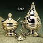 Nickelplated Censer and Boat, 6.5" (16.5 cm) Ht.