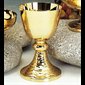 Chalice, 6.75" (17 cm) Ht. - Height: 6 3/4" (17cm) / Hand-Hammered finish  N.B.: when the article is not in stock and is "available on order", allow a lead time of about 4 weeks.