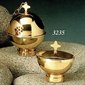 Bright Brass Censer and Boat, 5.75" (14.5 cm) Ht.