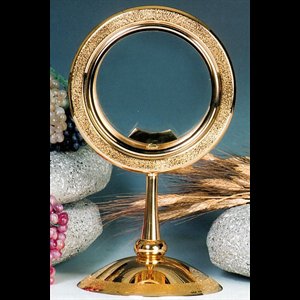 Monstrance, 13 1/8" (33,5 cm) Ht., Host box 6.75" (17 cm) D.