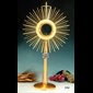 Monstrance, 22 7/16" (57 cm) Ht., Host box 4" (10 cm) Diam.