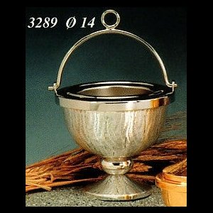 Bénitier de bénédiction argenté 7 1/8" (18 cm) Ht.