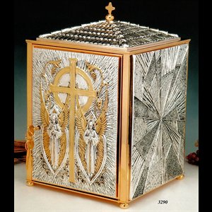 Tabernacle 11.75" x 11.75" x 16 1/8" h. (30 x 30 x 41 h. cm)
