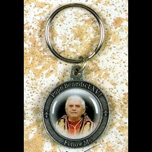 Porte-Clefs Papes Jean-Paul II Et Benoît XVI. (Sur Carte) (T