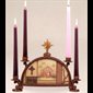 Advent Wreath with nativity scene