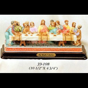 Resin Last Supper, 4.75" x 10.5" (12 x 26.7 cm)