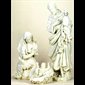 Pers. Sainte Famille blanche 38" (96.5 cm) Ht. résine / ens