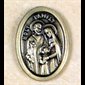 Holy Family Antique Gold-Plated Lapel Pin. (Carded)