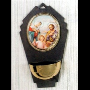 Plastic Holy Water Font With "Holy Family" 5.5" (14 cm)