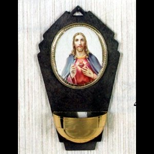 Plastic Holy Water Font With "Sacred Heart" 5.5" (14 cm)