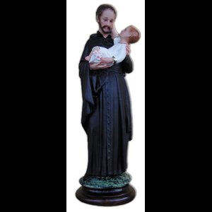 St. Gaetan Fiberglass Outdoor Statue, 10" (25 cm)