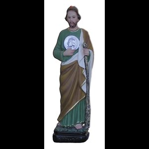 St. Jude Color Fiberglass Outdoor Statue, 12" (30 cm)