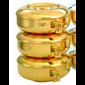 Triple Stacky Ciborium, Gold Plate 24Kt / set of 3-pc