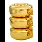 Triple Stacky Ciborium, Gold Plate 24Kt / set of 3-pc