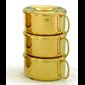 Triple Stacky Ciborium, Gold Plate 24Kt / set of 3-pc
