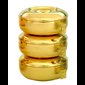 Triple Stacky Ciborium, Gold Plate 24Kt / set of 3-pc