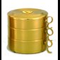 Triple Stacky Ciborium, Gold Plate 24Kt / set of 3-pc