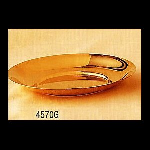 Plain dish paten, Gold Plate 24Kt, 7.5" (19 cm) Dia.