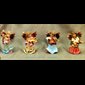 Color Resin Standing Angels, 4" (10 cm) / Set of 4