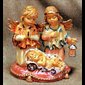 Anges Gardiens & enfant 4.5" (11.5 cm) en résine de couleur
