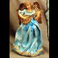 Blue and Gold Resin Standing Angel, 8" (20 cm)