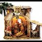 Lighted Stable with palm tree 14" H.
