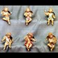 Color Resin Sitting Angels, 4.5" (11.4 cm) / Set of 6