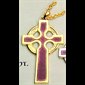 Gold Plated Pectoral Cross 3 3/8"  with 36" cable chain