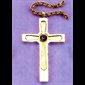 Gold Plated Pectoral Cross 3 3/8"  with 36" cable chain
