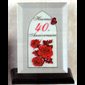 Plaque 40e Anniversaire Miroir Biseauté, 4" x 6" (10x15 cm)
