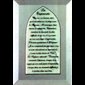 Beveled Mirror Plaque "Les Empreintes"  French text.