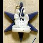 Plastic Nativity On Blue Plastic Star, 2.5"
