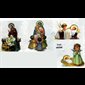 Colored Cardboard Mangers & Figurines, 2.5" x 4" / 4 pcs