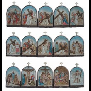 Color Fiberglass Way of the Cross, 15.5" x 21" (39 x 54 cm)