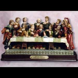 Resin Last Supper, 5.5" x 10" (14 x 25.5 cm)