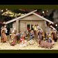 Chrismas crib 12" (30.5 cm) resin made / 11-pc + stable