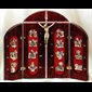 Mahogany Wood Way of the Cross Triptyque, 7" x 9" (18x23 cm)